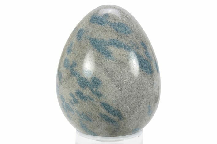 Blue Polka Dot Stone (Apatite & Cleavelandite) Egg - Madagascar #245812